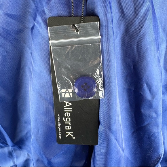 NWT Allegra K Blue Velvet Blazer Women’s size large - Picture 15 of 15